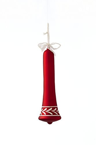 Sage & Co. XAO16759RW 10.5 Glass Bell Ornament by Sage & Co.