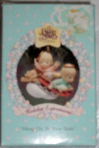 1993 Precious Moments Holiday Expressions Christmas Ornament “Hang on to Your Halo”