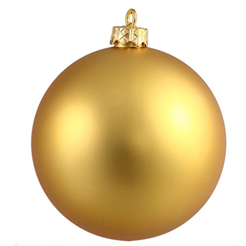 Vickerman 256756 – 3″ Gold Matte Finish Ball Christmas Tree Ornament (32 pack) (N596808M)