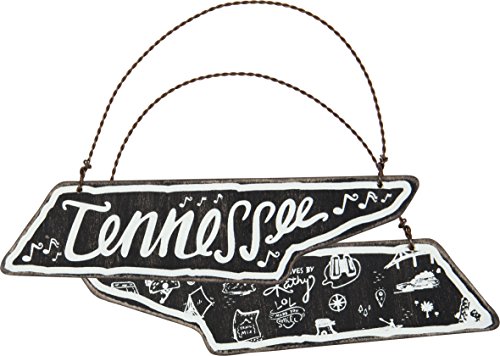 Primitives By Kathy 28018 Tennessee Hanging Sign Ornament, 6 x 1.75-Inch
