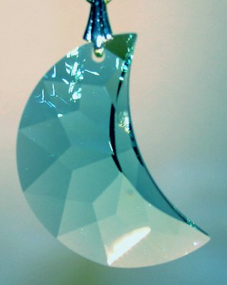 Swarovski 30mm Antique Green Crystal Moon Prism