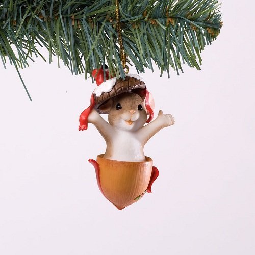 Charming Tails Gone Nutty For Christmas Mouse Ornament by Charming Tails