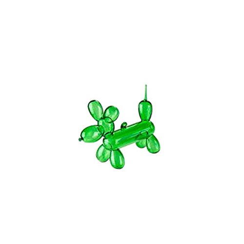 One Hundred 80 Degrees Balloon Dog Glass Hanging Ornament (Green)