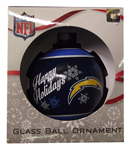 Forever Collectibles NBA, NFL, MLB and NHL Glass Ball Ornaments (Chargers)