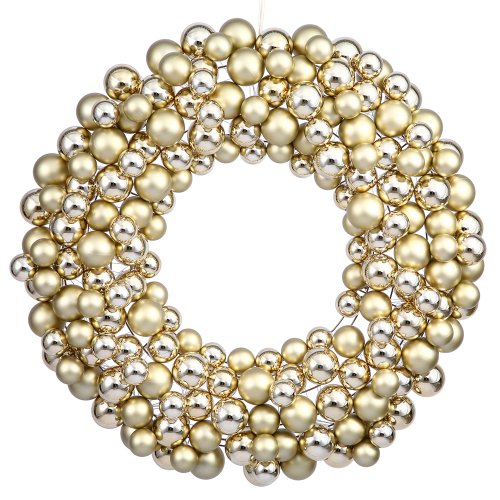 Vickerman 36″ Gold Colored Ball Wreath