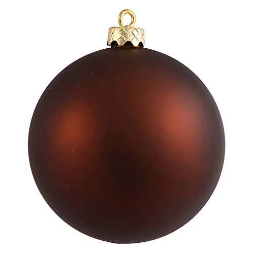 Vickerman 6″ Mocha Matte Ball Ornament 4 per Box