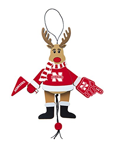 Boelter Brands 383124 Nebraska Cornhuskers NCAA Wooden Cheer Ornament