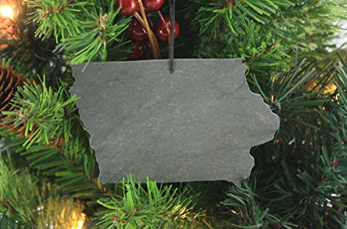 Iowa Slate Christmas Ornament