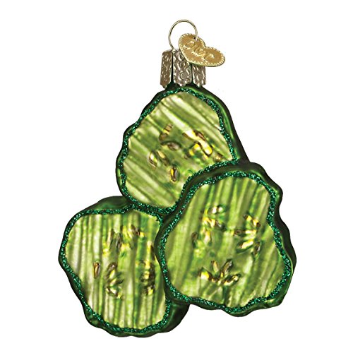 Old World Christmas Pickle Chips Glass Blown Ornament