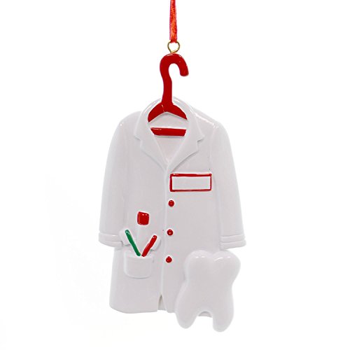 Dentist Shirt Outfit with Tooth Christmas Tree Ornament Decoration Teeth Scrubs