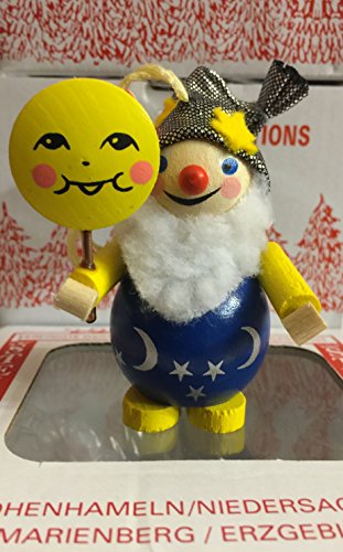 Steinbach Handmade German Wooden Ornament Santa With Smiling Face