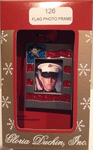 American Flag Photo Frame Christmas Ornament (31208)