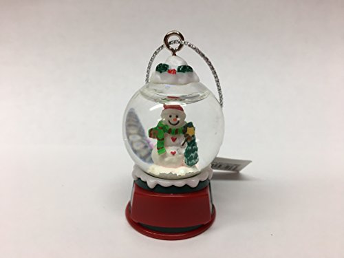 Snowglobe Blank NON Personalized Glass Christmas Ornament by Ganz