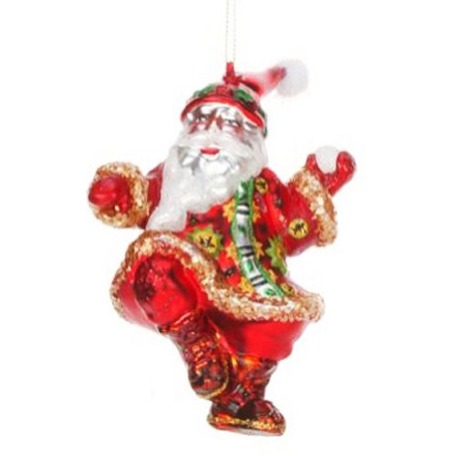 Mary Engelbreit Ornament Glass Santa Cherry Cheek 36-34262-A