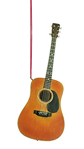 Acoustic Guitar Music Instrument Resin Stone Christmas Tree Ornament
