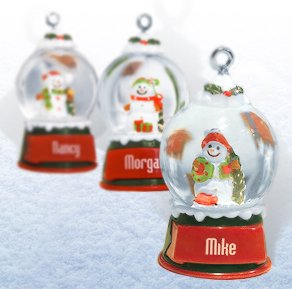 Ganz Snowglobes Brittany * Glass Personalized Christmas Ornament