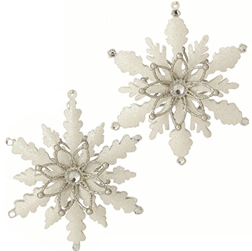 5.5″ Glittered Snowflake Ornament