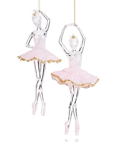 Holiday Lane Set of 2 Ballerina Ornaments