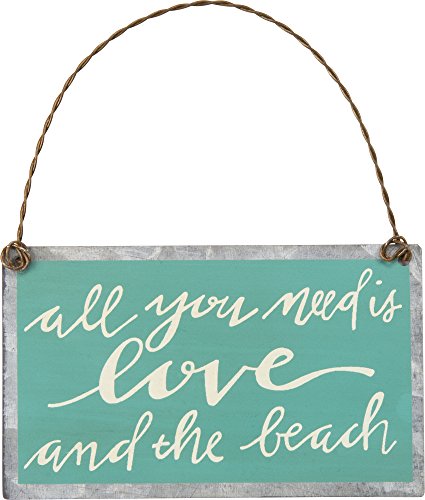 All You Need Is Love And The Beach – Coastal Tin Ornament 3-3/4-in