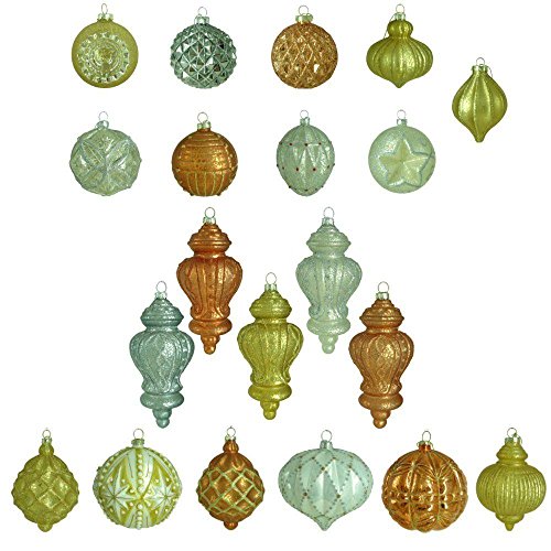 Martha Stewart Living Holiday Shimmer Glass Set Ornament (20-Count)