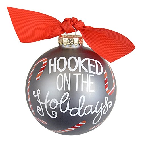 Coton Colors Hooked on the Holidays Glass Ornament