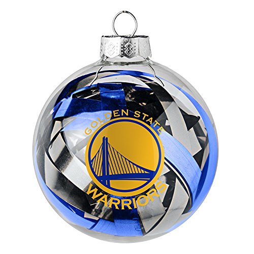 NBA Officially Licensed Golden State Warriors Tinsel Filled Ball Ornament
