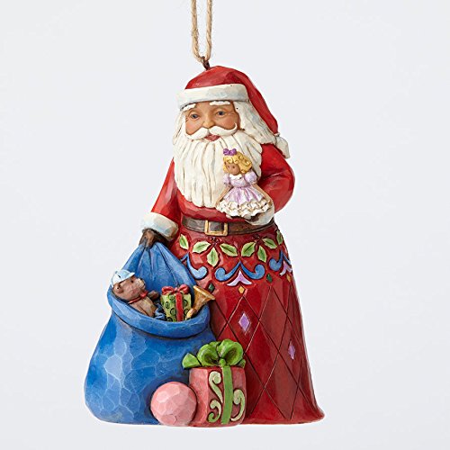 Enesco Jim Shore HWC Santa W/Toy Bag Hanging Ornament