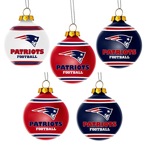 Forever Collectibles New England Patriots Shatterproof Ball Ornament Set