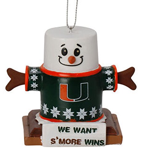 Miami Hurricanes NCAA S’mores Holiday Christmas Ornament