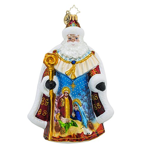 Christopher Radko Oh Holy Night Nick Santa Claus Christmas Ornament – 7.5″H.