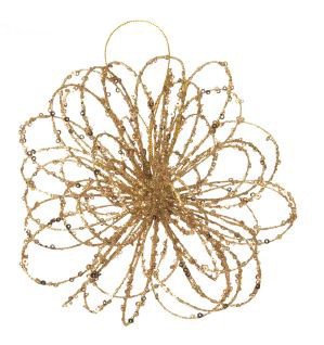 RAZ Imports – Glittering Gold Pinwheel Ornament 5″