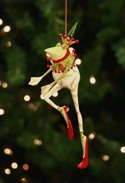 Patience Brewster Dancing Frog Ornament Retired – Krinkles Christmas Décor New 08-30566