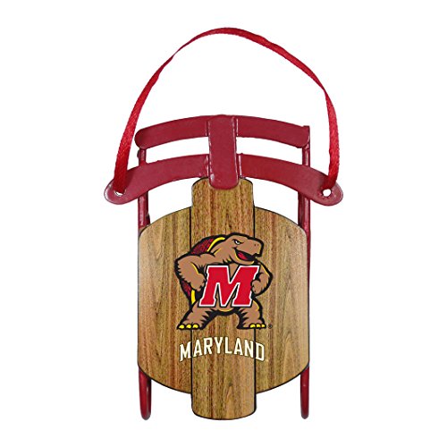 NCAA Maryland Terrapins Metal Sled Ornament