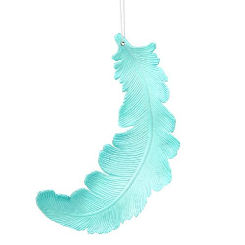 6ct Matte Turquoise Blue Feather Shatterproof Christmas Ornaments 6 by Vickerman
