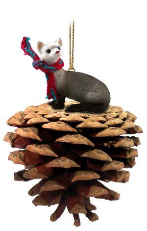 Conversation Concepts Ferret Pinecone Pet Ornament