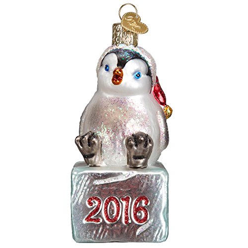 Old World Christmas 2016 Cheerful Penguin Chick Glass Ornament