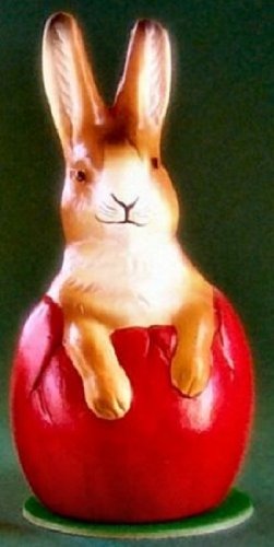 Ino Schaller German Paper Mache Easter Bunny Rabbit Egg Handcrafted in Germany