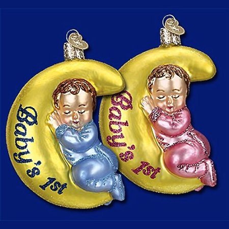 Old World Christmas Baby’s First Dreamtime Glass Blown Ornament