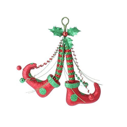 10″ Glittered Elf Legs Ornament