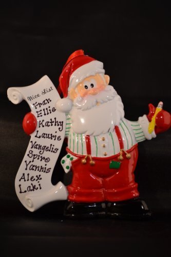 Personilized Christmas Ornament Santa List by Polar X Ornaments