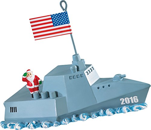 2016 Navy Ship With Santa – Carlton Heirloom Ornament