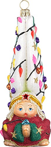 Glitterazzi Gnome Angel- Hit The Lights Ornament by Joy to the World