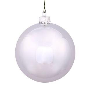 Vickerman 8″ Silver Shiny Ball Ornament