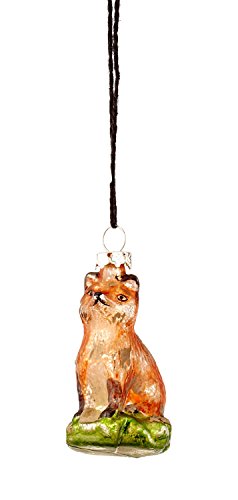 Sage & Co. XAO19089TN Antiqued Glass Fox Ornament (12 Pack)