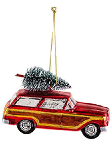 One Hundred 80 Degrees Vintage Woody Sisal Tree Ornament (Red)
