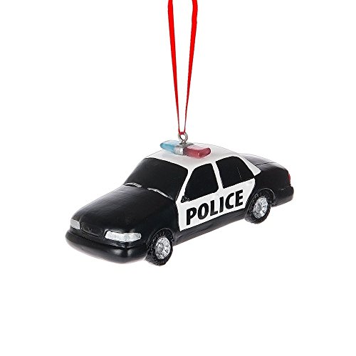 Midwest-CBK Black and White Police Car Ornament