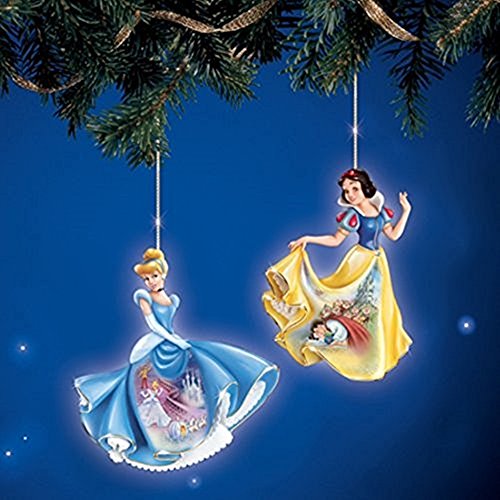Disney Elegant Princesses Ornaments set #1 – Cinderella and Snow White – Set of 2
