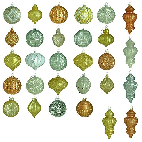 Martha Stewart Living Holiday Shimmer Glass Ornament Set (50-Count)