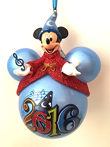 Walt Disney World Parks 2016 Sorcerer Mickey Mouse Ears Ornament NEW