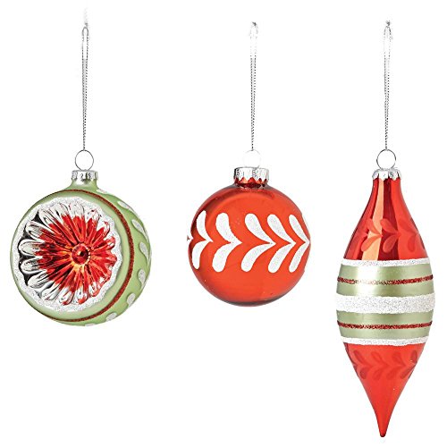 Martha Stewart Living 3.25 Vintage Style Christmas Ornaments (Set of 12)